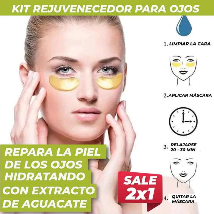 PARCHES DE OJOS HIDROGEL 2X1- 24K & ALGAS MARINAS 🍃 POR SOLO $69.900